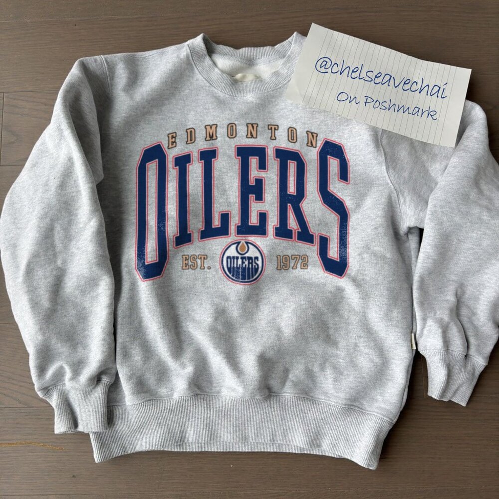 Vintage Edmonton Oilers Hockey Sweatshirt, 90s NHL Edmonton Oilers Shirt tee